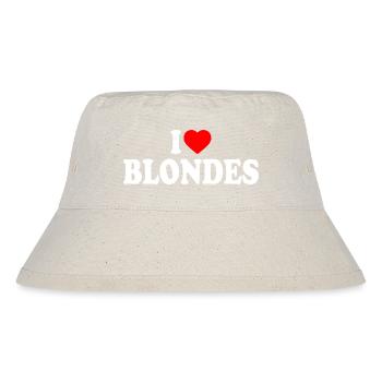 I love blondes - Stanley/Stella recycelter Bucket Hat - Naturweiß - Vorne