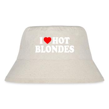I love hot blondes - Stanley/Stella recycelter Bucket Hat - Naturweiß - Vorne