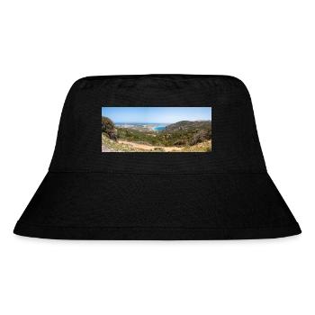 Landscape view of Kefalos Beach Kos Island South - Stanley/Stella Recycled Bucket Hat - black - Front
