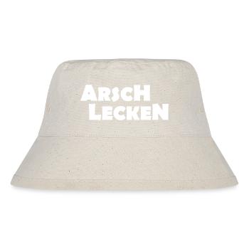 ARSCH LECKEN - Stanley/Stella recycelter Bucket Hat - Naturweiß - Vorne
