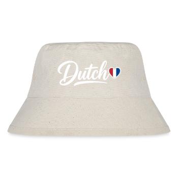 Écriture néerlandaise avec cœur de drapeau Éventail patriotique - Bob recyclé Stanley/Stella - blanc naturel - Devant