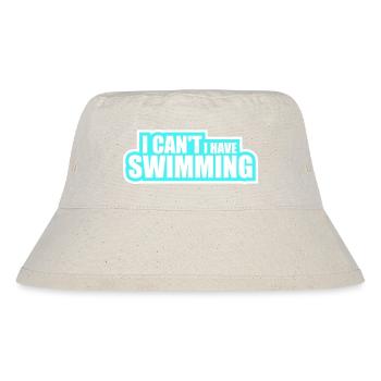 I Can't I Have Swimming Lustig Schwimmer Ausrede - Stanley/Stella recycelter Bucket Hat - Naturweiß - Vorne