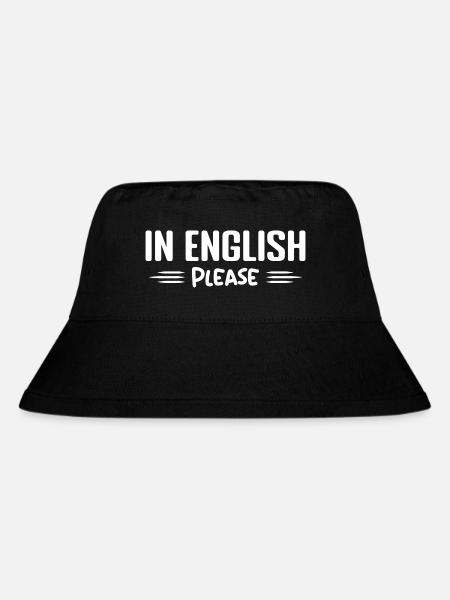 Auf Englisch bitte Lehrer Englisch Beruf Humor - Stanley/Stella recycelter Bucket Hat - Schwarz