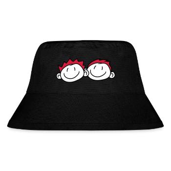 2 friends head face couple family painted child kr - Stanley/Stella Recycled Bucket Hat - black - Front