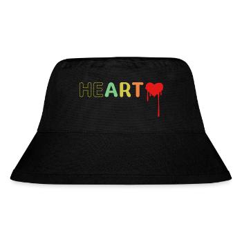 Art Heart Boho Colored - Love for Art - Stanley/Stella Recycled Bucket Hat - black - Front