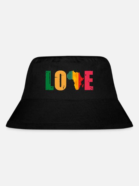 Afrika - Stanley/Stella recycelter Bucket Hat - Schwarz