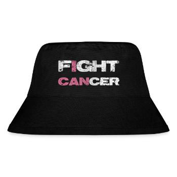 Fight cancer. Breast cancer awareness. - Stanley/Stella Recycled Bucket Hat - black - Front