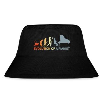Piano Evolution - Stanley/Stella recycelter Bucket Hat - Schwarz - Vorne