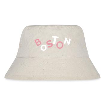 Lila Bostoner Souvenir - Stanley/Stella recycelter Bucket Hat - Naturweiß - Vorne