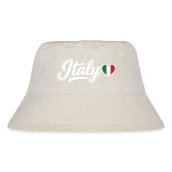 Scénario italien avec cœur de drapeau Fan patriotique - Bob recyclé Stanley/Stella - blanc naturel - Devant