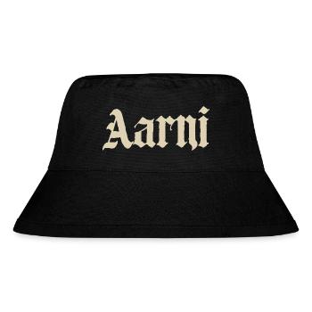 Aarni Gothic Design - Stanley/Stella recycelter Bucket Hat - Schwarz - Vorne