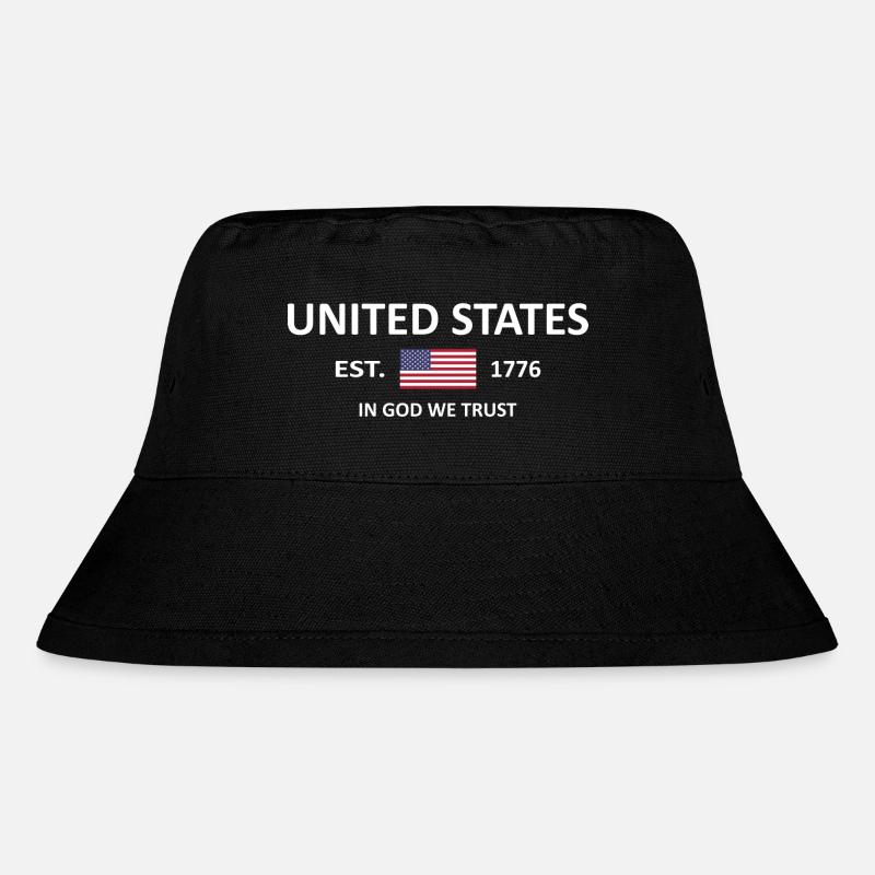 USA - Stanley/Stella recycelter Bucket Hat - Schwarz