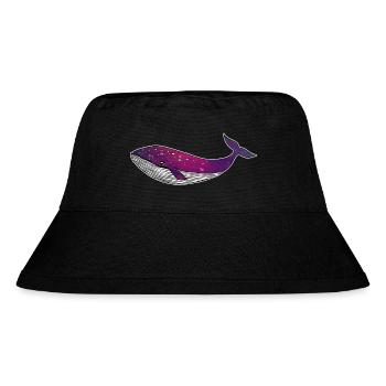 Wal Weltall Sternenhimmel Galaxy - Stanley/Stella recycelter Bucket Hat - Schwarz - Vorne