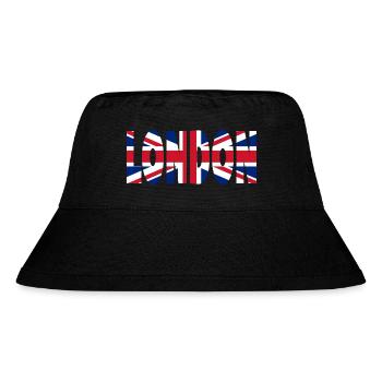 London - Stanley/Stella recycelter Bucket Hat - Schwarz - Vorne
