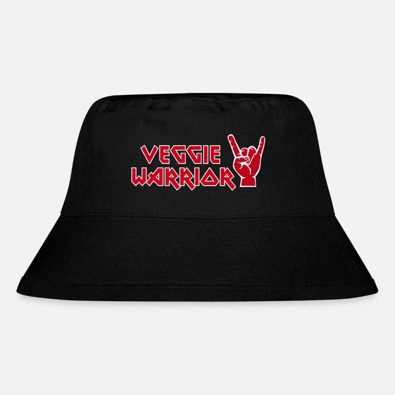 Veggie Warrior Vegan metal rock Hand cool Spruch - Stanley/Stella recycelter Bucket Hat - Schwarz