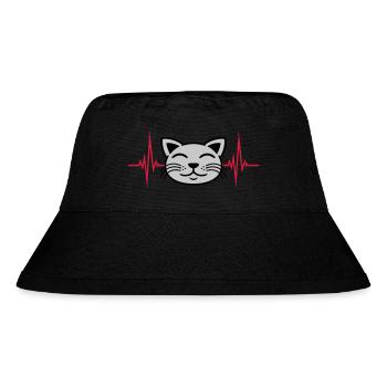 Pulse cat face happy - Stanley/Stella Recycled Bucket Hat - black - Front