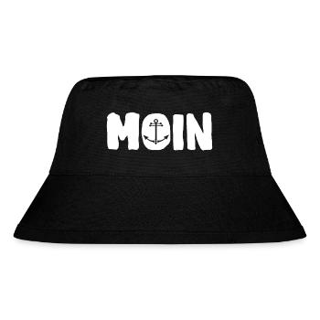 moin Anker Küsten Liebe - Stanley/Stella recycelter Bucket Hat - Schwarz - Vorne
