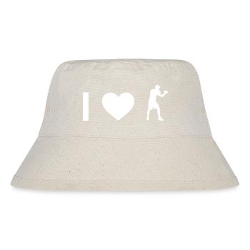 Ich Herz und Kerl Boxen - - Stanley/Stella recycelter Bucket Hat - Naturweiß - Vorne
