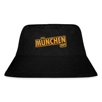 München - 089 - Bayern - Isar - bayrisch - Stanley/Stella recycelter Bucket Hat - Schwarz - Vorne