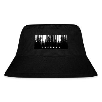 Prepper Code - Stanley/Stella recycelter Bucket Hat - Schwarz - Vorne