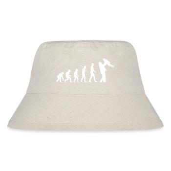 Evolution der Menschheit Familienliebe - Stanley/Stella recycelter Bucket Hat - Naturweiß - Vorne