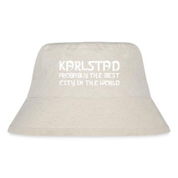 Karlstad Beste Stadtgrafik - Stanley/Stella recycelter Bucket Hat - Naturweiß - Vorne