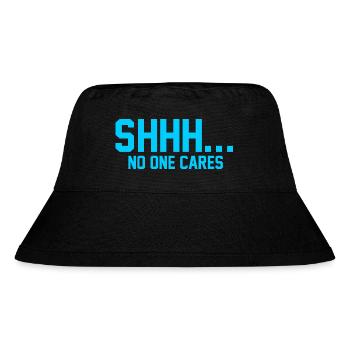 PSSST... Niemanden interessiert es - Stanley/Stella recycelter Bucket Hat - Schwarz - Vorne