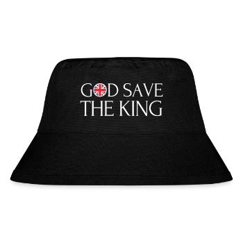 Britischer König Krönung Charles England Flagge - Stanley/Stella recycelter Bucket Hat - Schwarz - Vorne