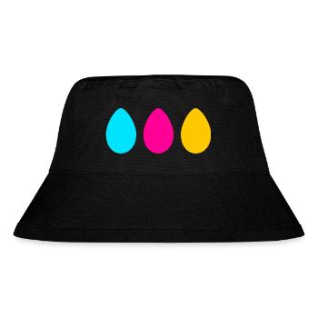 Drei Ostereier - Stanley/Stella recycelter Bucket Hat - Schwarz - Vorne
