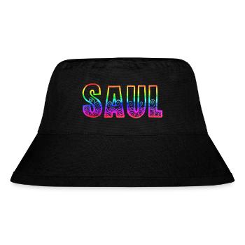 saul rs regenbogen - Stanley/Stella recycelter Bucket Hat - Schwarz - Vorne