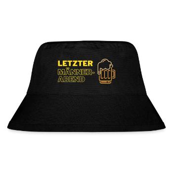Letzter Männerabend Bier - Stanley/Stella recycelter Bucket Hat - Schwarz - Vorne