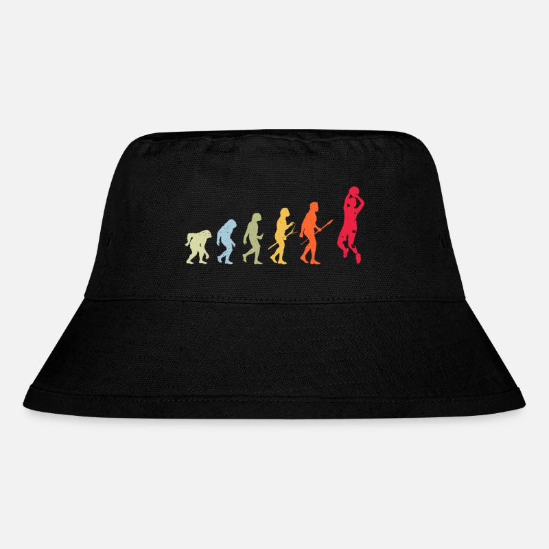 Basketball Basketballer Evolution - Stanley/Stella recycelter Bucket Hat - Schwarz