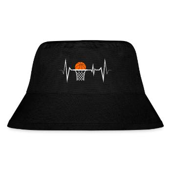 Basketball Basketballer Herzschlag - Stanley/Stella recycelter Bucket Hat - Schwarz - Vorne