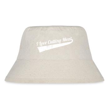 Fleisch schneiden - Stanley/Stella recycelter Bucket Hat - Naturweiß - Vorne