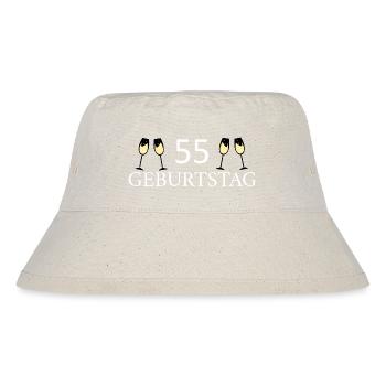 55.Geburtstag 55 Jahre - Stanley/Stella recycelter Bucket Hat - Naturweiß - Vorne