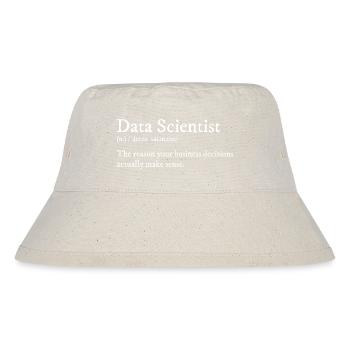 Design für Data Scientists - Stanley/Stella recycelter Bucket Hat - Naturweiß - Vorne