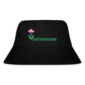 AUTHENTIQUE - Marque de vêtements bio engagée - Bob recyclé Stanley/Stella - noir - Devant