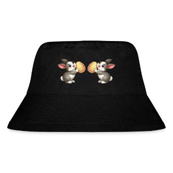 hase kaninchen ostern 2 - Stanley/Stella recycelter Bucket Hat - Schwarz - Vorne