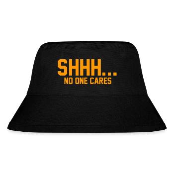 PSSST... Niemanden interessiert es - Stanley/Stella recycelter Bucket Hat - Schwarz - Vorne