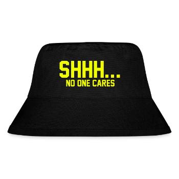 PSSST... Niemanden interessiert es - Stanley/Stella recycelter Bucket Hat - Schwarz - Vorne