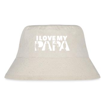 Ich liebe meinen Papa Pilot Luftfahrt Vaterschaft Pilot Pilot Papa - Stanley/Stella recycelter Bucket Hat - Naturweiß - Vorne