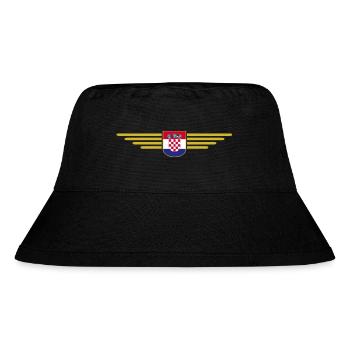 Ich liebe Kroatien, Eleganz Stil Design T-Shirt - Stanley/Stella recycelter Bucket Hat - Schwarz - Vorne