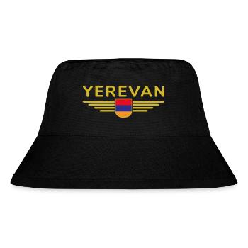Yerevan Design – Experience Armenia - Stanley/Stella Recycled Bucket Hat - black - Front
