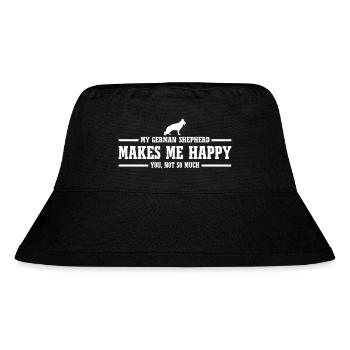 GERMAN SHEPHERD makes me happy - Bob recyclé Stanley/Stella - noir - Devant