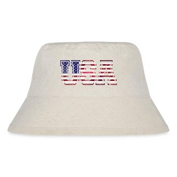 USA Vereinigte Staaten - Stanley/Stella recycelter Bucket Hat - Naturweiß - Vorne