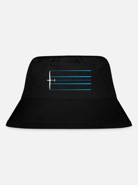 Segelflugzeug mit Wasser Segelflieger Geschenk - Stanley/Stella recycelter Bucket Hat - Schwarz