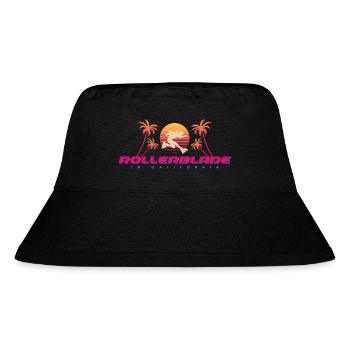 Rollerblade in California sunset - Stanley/Stella Recycled Bucket Hat - black - Front