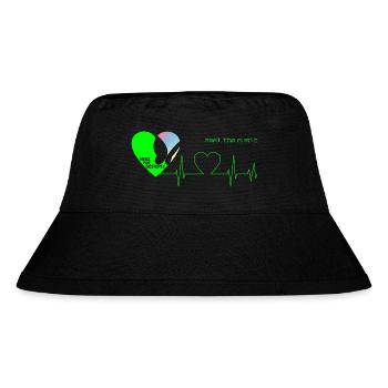 Herz fuer Gestoerte - feel the music - Stanley/Stella recycelter Bucket Hat - Schwarz - Vorne