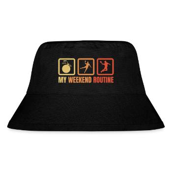 Handballer Wochenende - Stanley/Stella recycelter Bucket Hat - Schwarz - Vorne