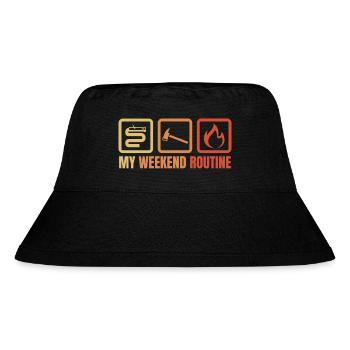 Feuerwehr Wochenende - Stanley/Stella recycelter Bucket Hat - Schwarz - Vorne